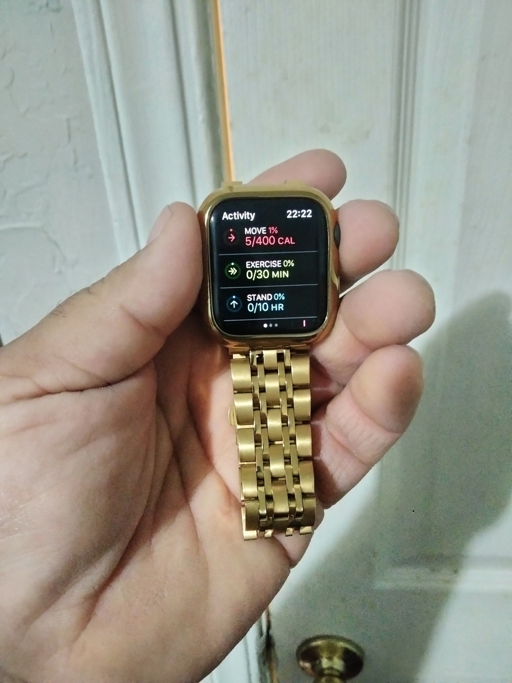 24K Gold Plated 44MM Apple Watch SERIES 4 Gold Links Band CUSTOM Free